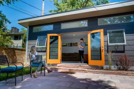 happy family on accessory dwelling unit open and flexible layouts